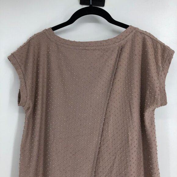 Aritzia Wilfred Blush Pink Anvers Jacquard Knit Open Back Short Sleeve T-Shirt S - Picture 9 of 15
